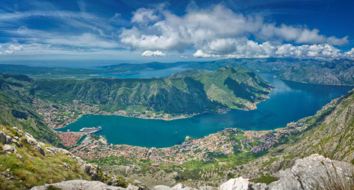 Boka Bay, Kotor in Montenegro.